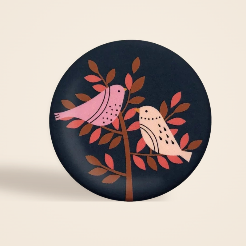 Birds magnet with velvet finish by Mini Labo