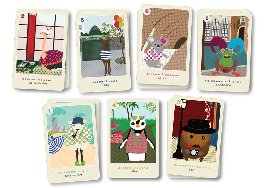 HAPPY FAMILIES CARD GAME - Tourists