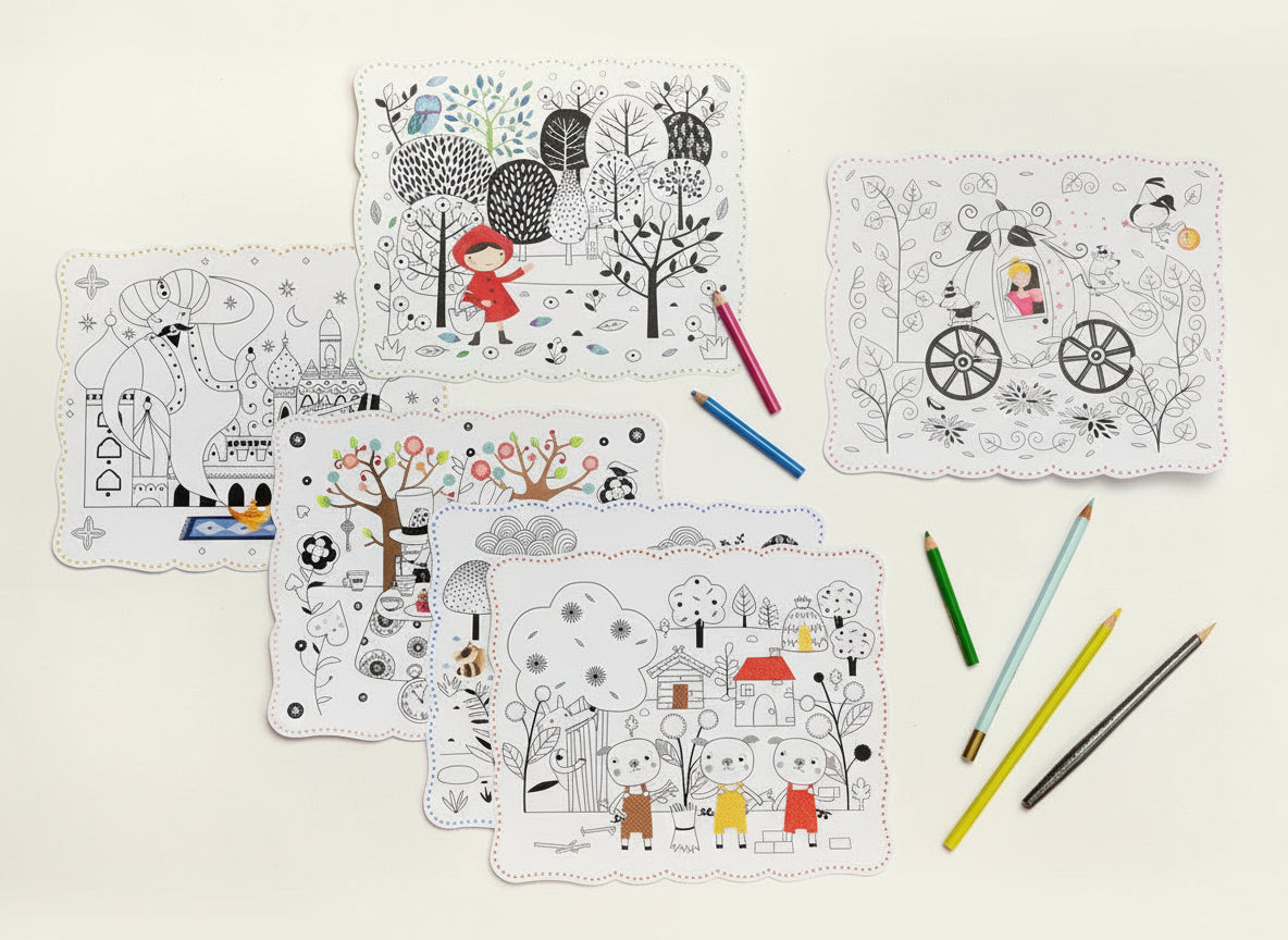 12 MAGIC TALES - To color and hang