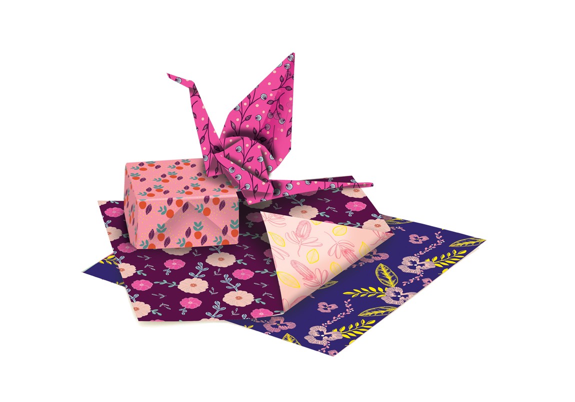 Coffret pliage et origami violet enfant et adulte - Mon Petit Art