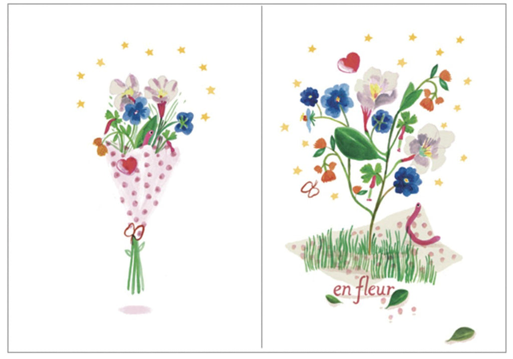 Set of 5 double cards - "En Fête"