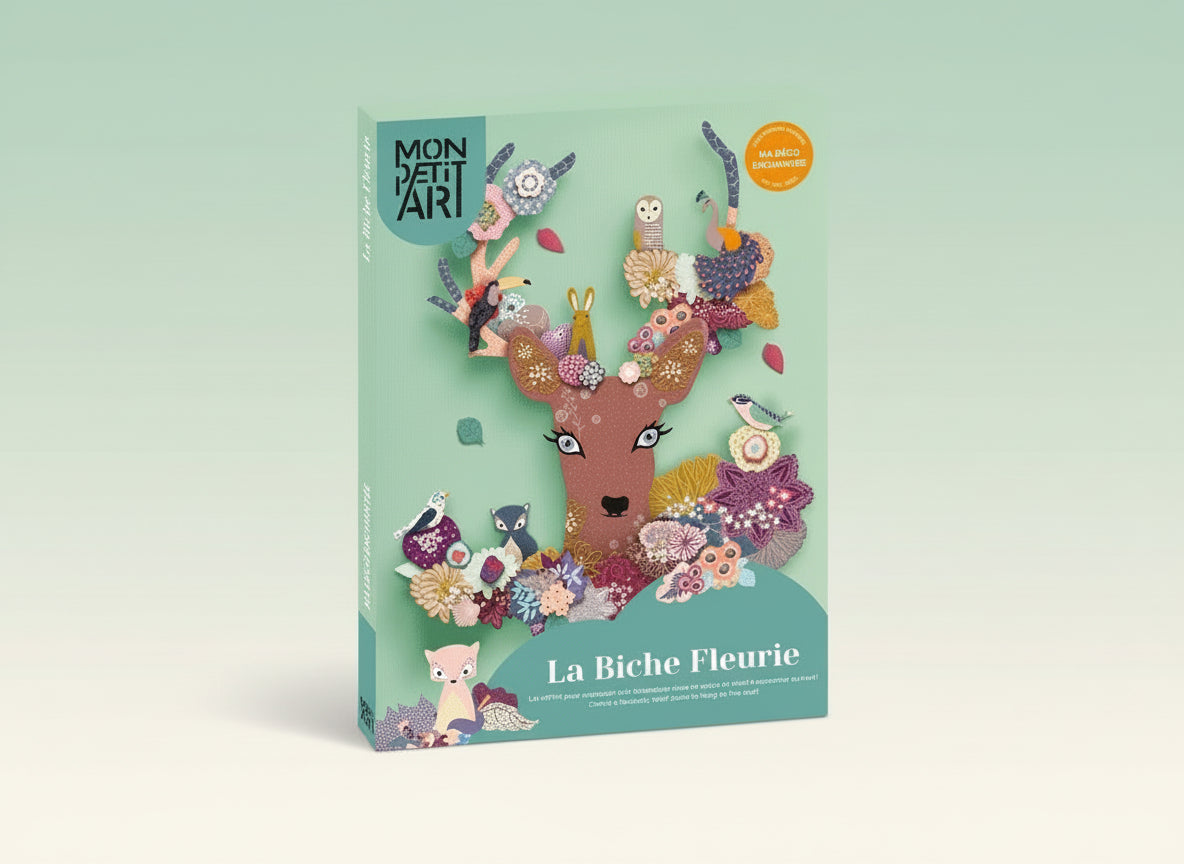 Coffret Créatif DIY - Décoration murale "La biche fleurie"