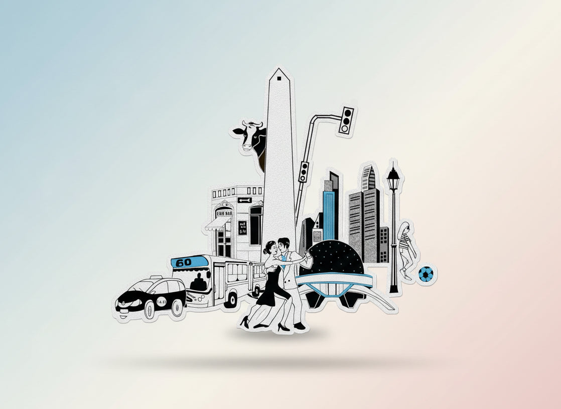 Buenos Aires Coloring Page - 3D Color City