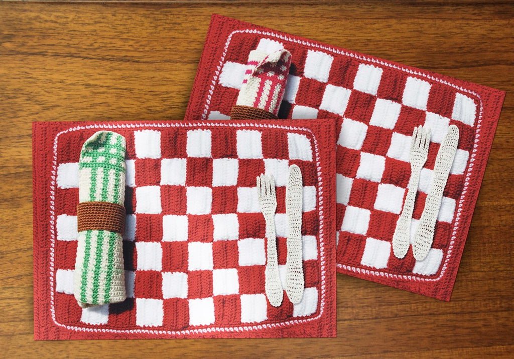 4 table mats - Trompe l'oeil