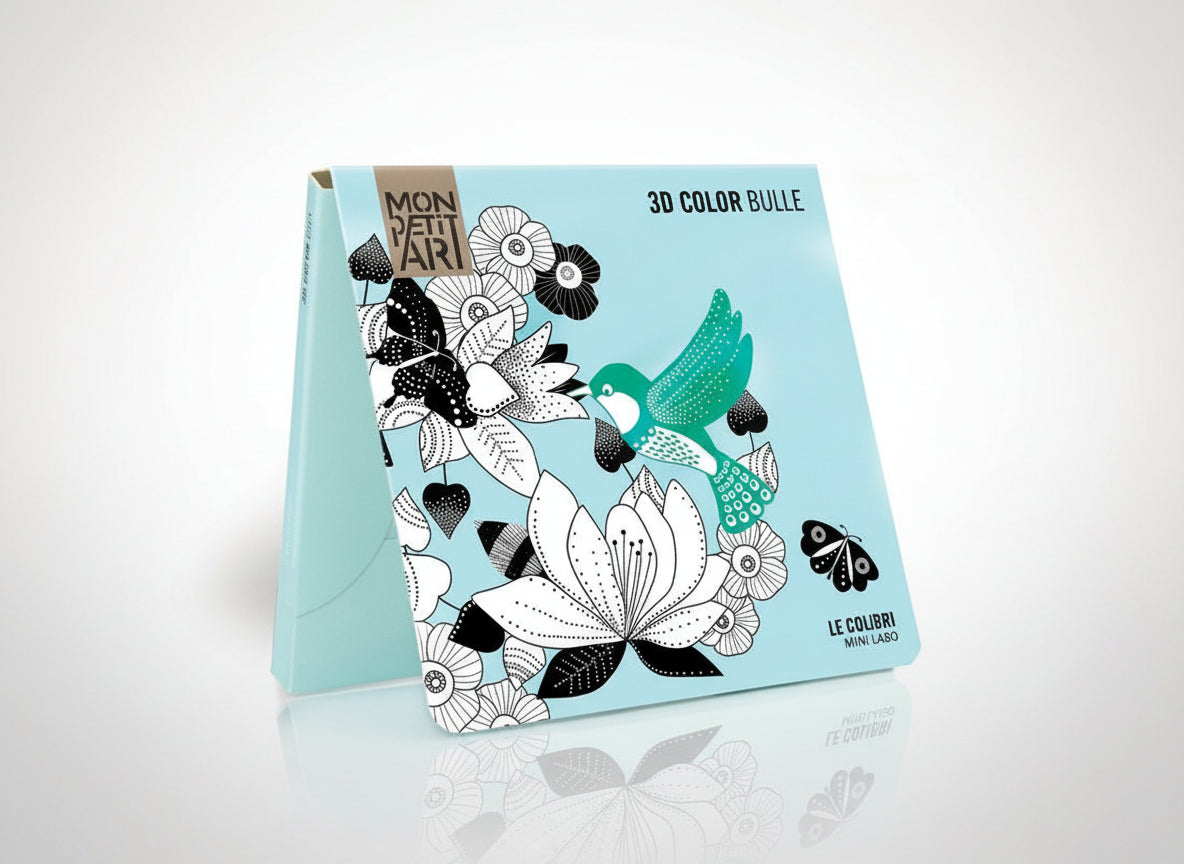 3D Color Bulle - Colibri Coloring set